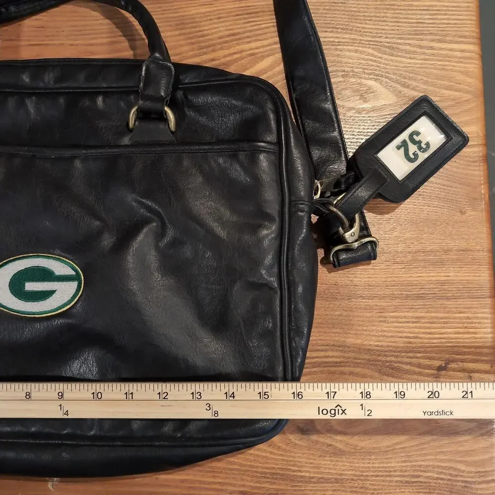 Green Bay Packers Bag Briefcase Strap Laptop Bag Black NFL Football Shoulder